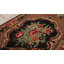 Tapis vintage rose Tulu avec médaillon floral polychromatique - Tapis et kilim