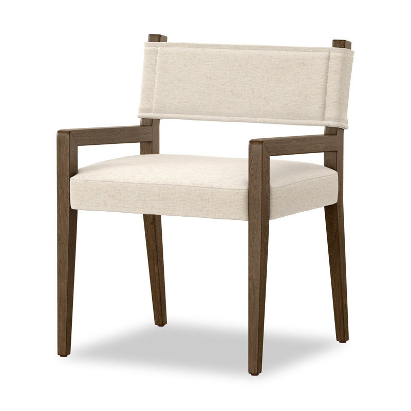 Chaise avec accoudoirs Lorretta, Ambre cendré, Crypton Nomad Snow
