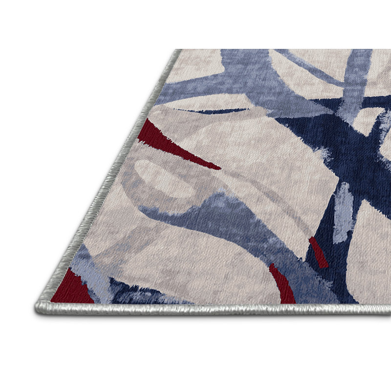 Machine Washable Beige Area Rug, Rectangle 6' x 9'