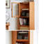 Armoire de coin simple en rotin de verre avec porte