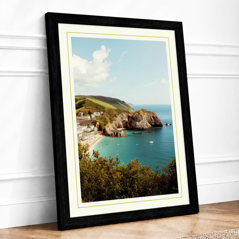 Village Bay Coastal - Print, Black, A3 - 42.0 x 29.7 cm