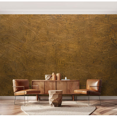 Papier peint adhésif auto-adhésif à surface métallique en bronze cuivré rétro pour mur de salon H 69 po x l 96 po