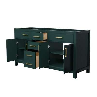Base de meuble-lavabo double autoportante de 65 po Beckett seulement