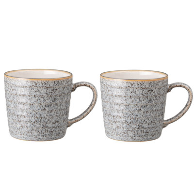 Denby Studio Grey Ridged Mugs