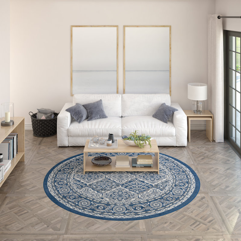 Tapis bleu marine Hobbs, Rond 5 pi 3 po