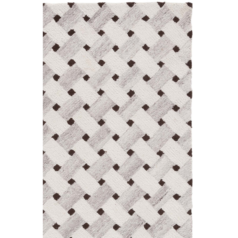 Kevinson Hand Tufted Performance Geometric Rug, Rectangle 4' x 6'