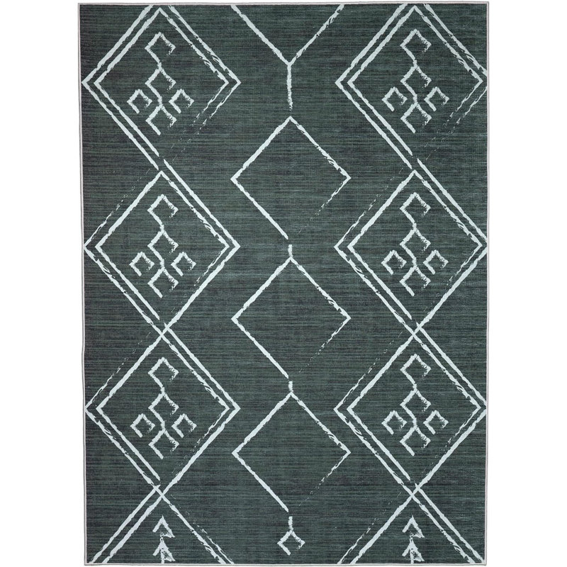 Kelahni Washable Geometric Indoor Rug, Rectangle 5'4'' x 8'