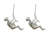 Set of Two Silver Resin Climbing Man Hanging Dimensional Sculpture