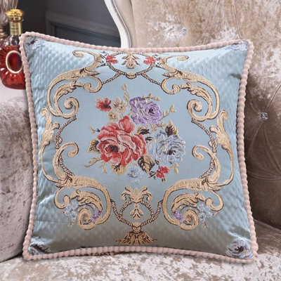 19 Inches 48cm Wide Wide Pack Of European Emboss Flower Pillows Sofa Waist Cushions Car Bedrooms Home Backrests Pillowcases