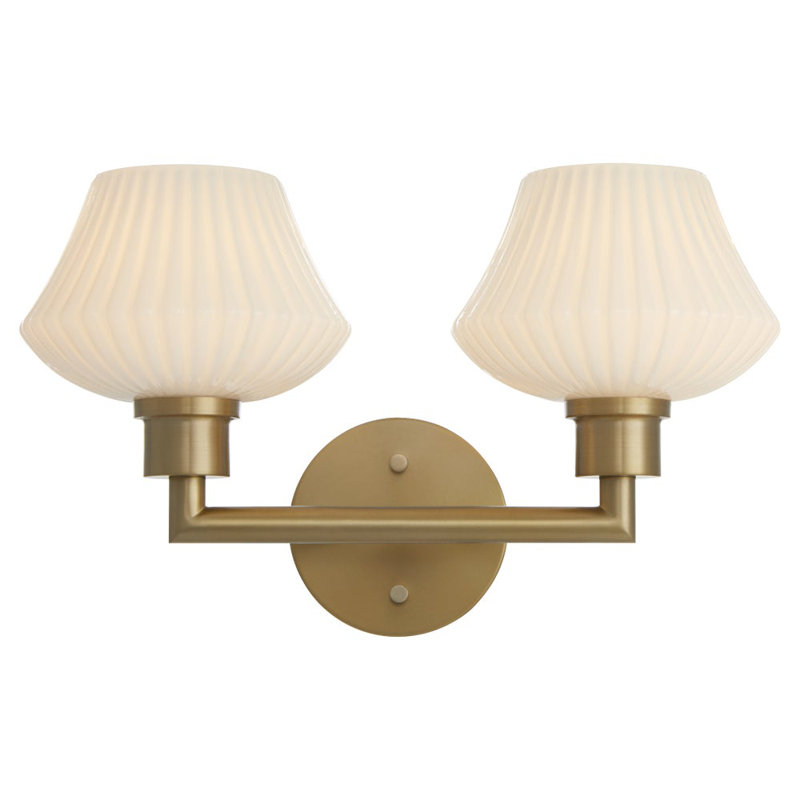 Éclairage pour meuble-lavabo 2 lumières Monsita, Antique Brass