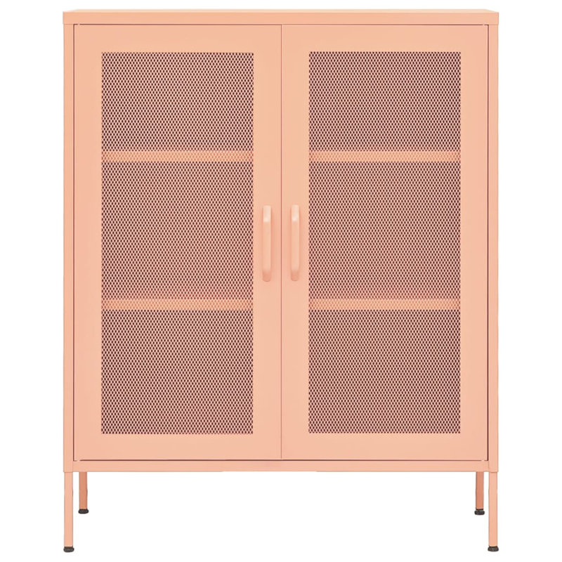 Classeur avec tablettes de rangement pour le couloir, Rose