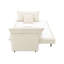Canapé-lit modulaire 2 places beige - Tissu de construction et de soutien