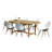 Anautica 6 - Person Wood Patio Dining Set with Oval Table