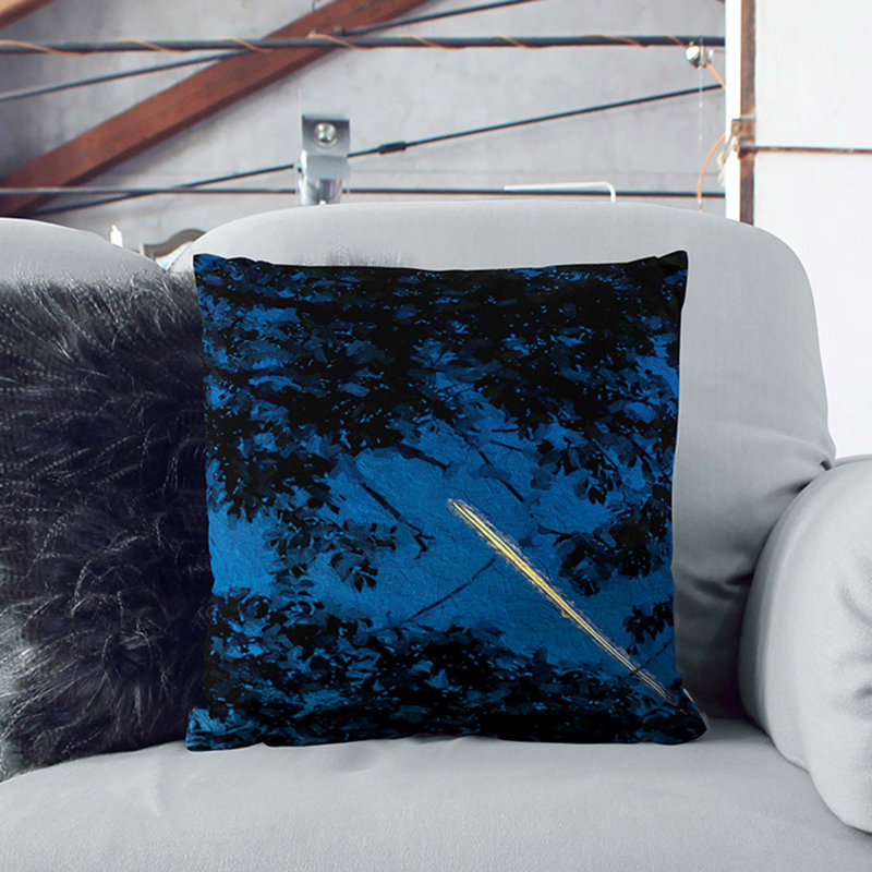 Square Throw Cushion, Black, 55 x 55 cm