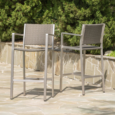 29.50" Barstools with Rust-Proof Aluminum Frame Set of 2