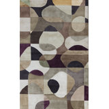 Hand-Knotted High-Quality Brown, Beige, and Black Area Rug