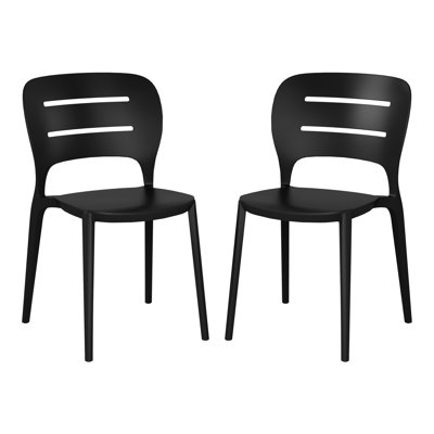 Patio Stacking Dining Side Chair (Set of 2)
