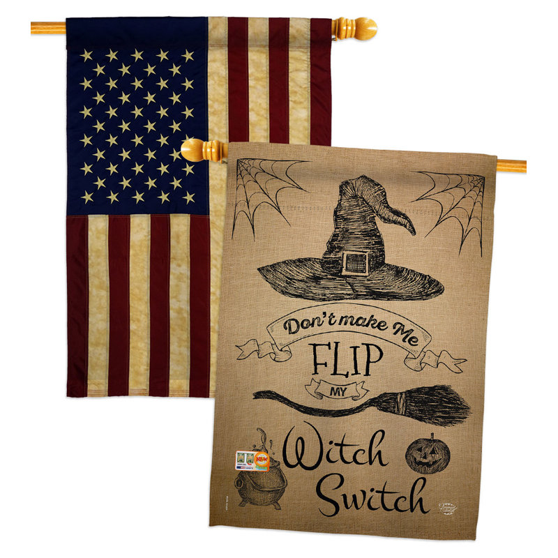 Drapeau de maison en polyester 2 côtés 3 pi 3 po x 2 pi