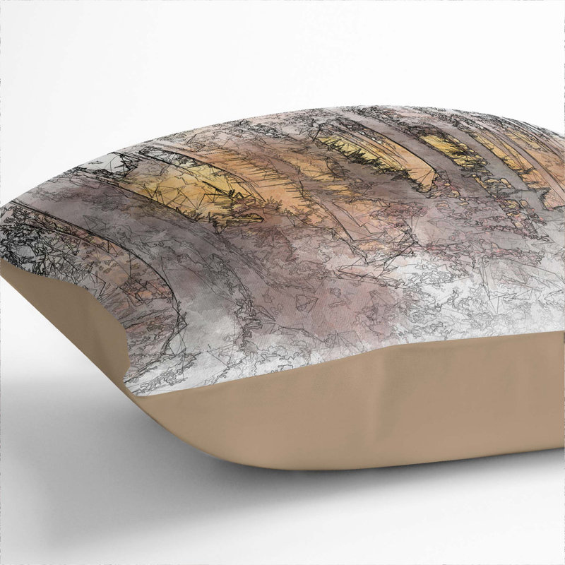 Square Throw Cushion, 40cm H x 40cm W x 15cm D, Stone