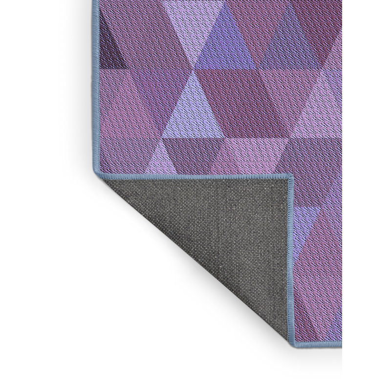 Tapis mauve à motif géométrique Branford, Rectangle 4 pi x 6 pi