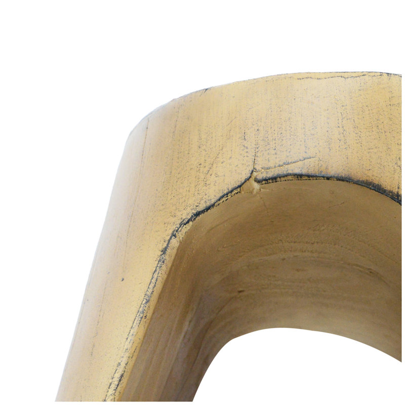 Table d'appoint MGO Hollow, texture semblable au bois, Naturel