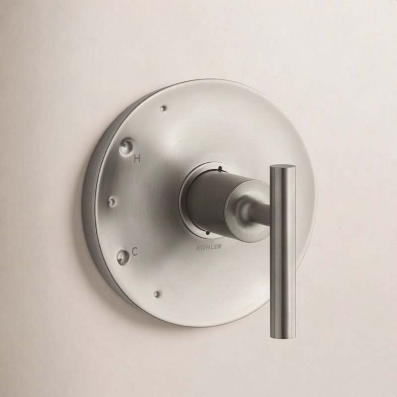 Garniture de valve Kohler Purist Rite-Temp avec poignée levier, Nickel brossé éclatant