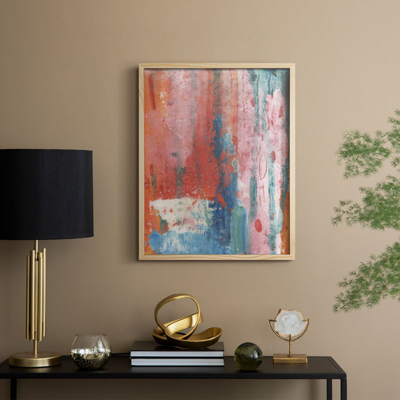 Spring Step I Framed Print - Solid Wood, Natural, 11" H x 9" W