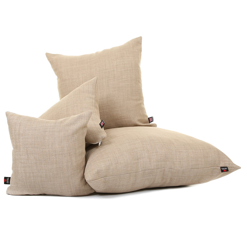 Mitre Square Throw Cushion, Cream, 55cm x 55cm