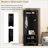 Corner Hall Tree with Shoe Bench, 4 Hooks &amp; Adjustable Shelf | Modern Minimalist | Black | Particle Board