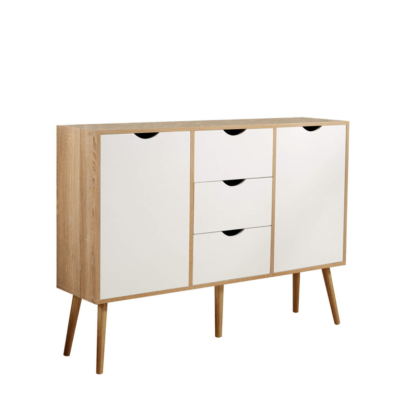 Kennedy 119Cm Wide 3 Drawer Sideboard, Oak