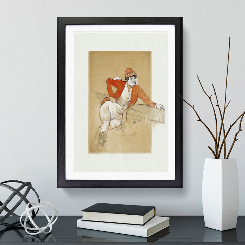 La Macarona by Henri de Toulouse-Lautrec - Picture Frame Painting, 65cm H x 48cm W x 2cm D, Black Framed