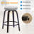 Kaidynn 26 '' Swivel Upholstered Counter Stool with Wood Frame-925806214