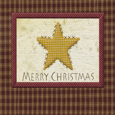 Merry Xmass Folk - Wrapped Canvas Print