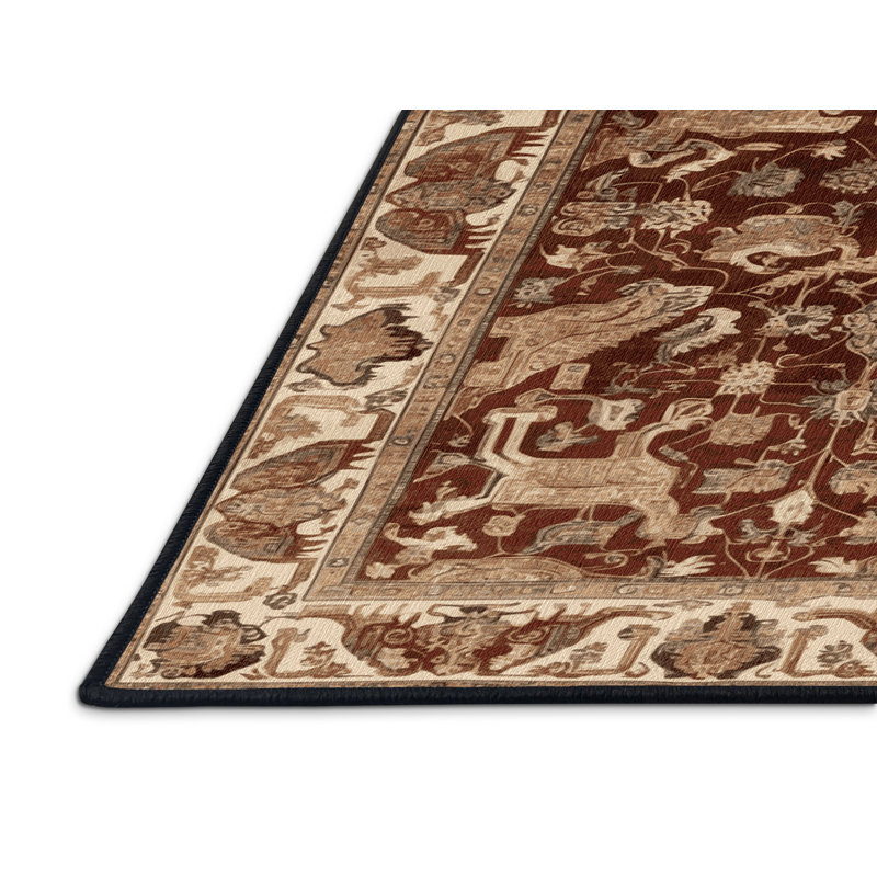 Tapis brun lavable à la machine, Rectangulaire 2 pi x 3 pi