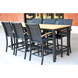 Tribeca Outdoor 5 - Piece Teak Aluminum Counter Height Narrow Bar Set