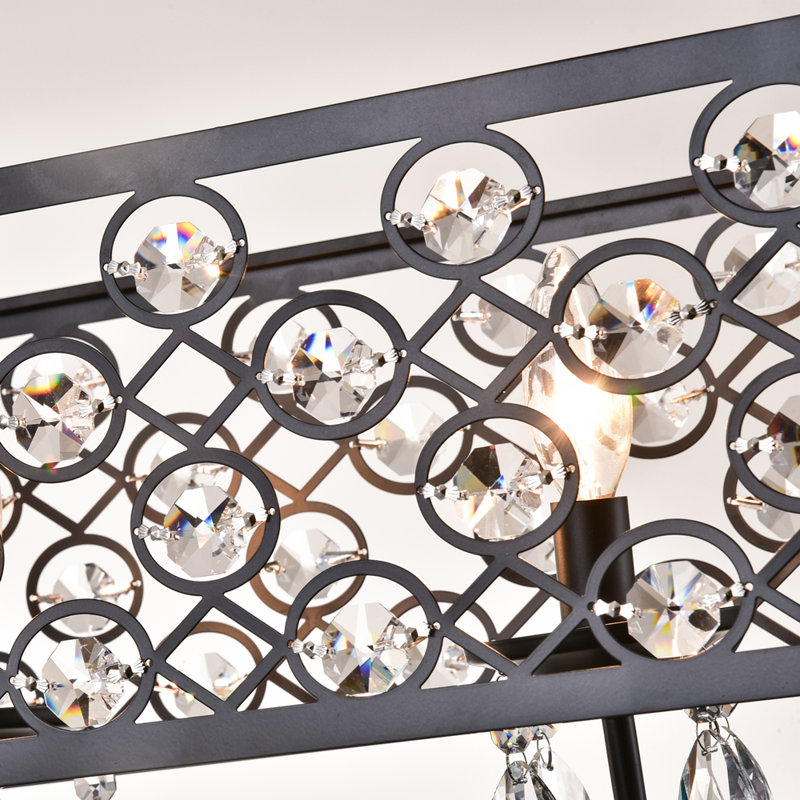 Jolie 4 - Light 36.6"W Dimmable Kitchen Island Square / Rectangle Chandelier