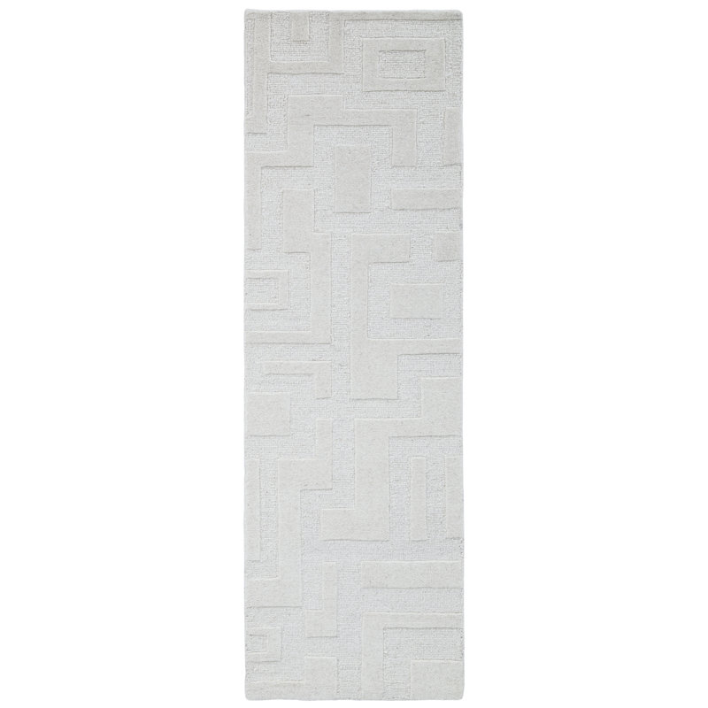 Tapis rectangulaire en laine Helaine, Tapis de couloir 2 pi 6 po x 8 pi