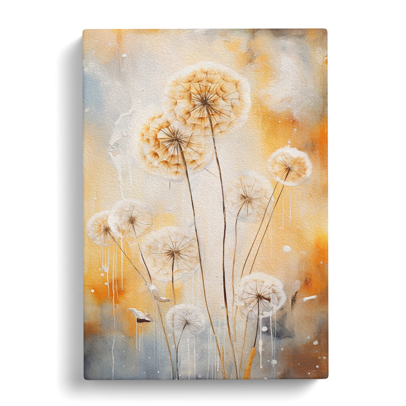 Dandelion Contemporary - Wrapped Canvas Print, 60cm H x 40cm W x 3cm D