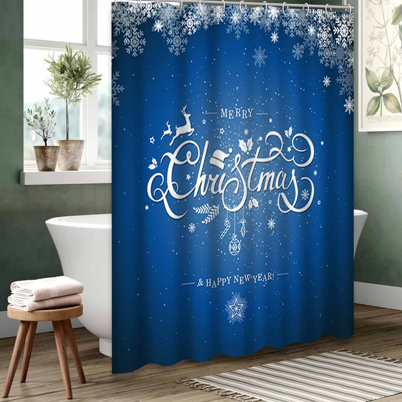 Rideau de douche transparent transparent, rideaux de douche pour la salle de bain avec 12 crochets, 72" L x 84" W