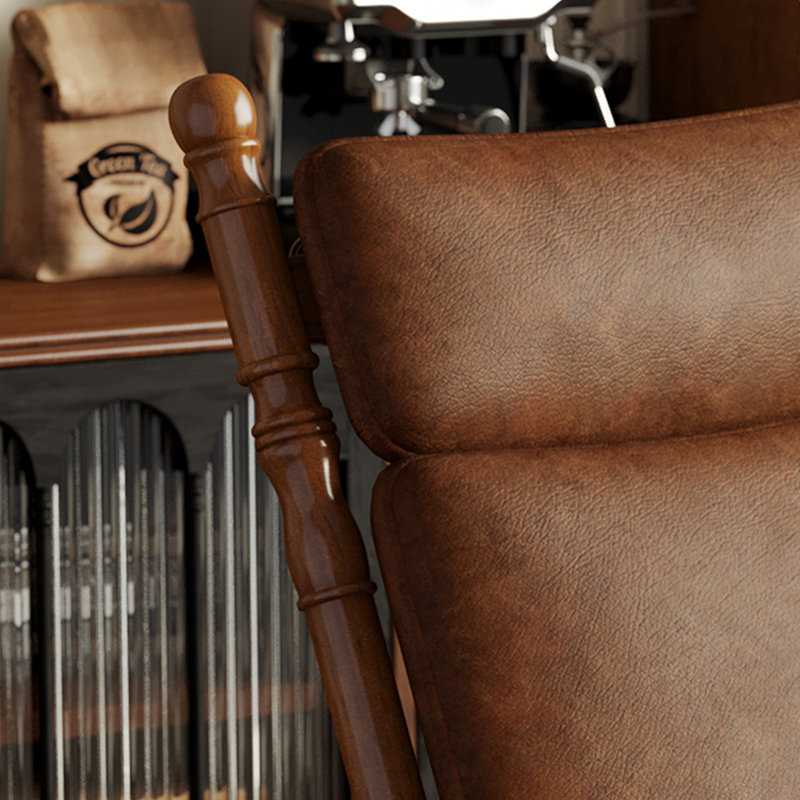 Chaise berçante en bois massif Home Casual
