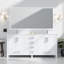 Meuble-lavabo double avec comptoir en quartz-1401266482