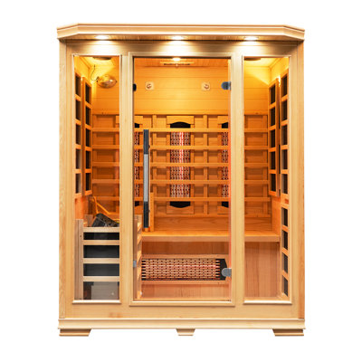 3 Person Hybrid Sauna With Traditional & Full Spectrum Infrared Complete Heat
