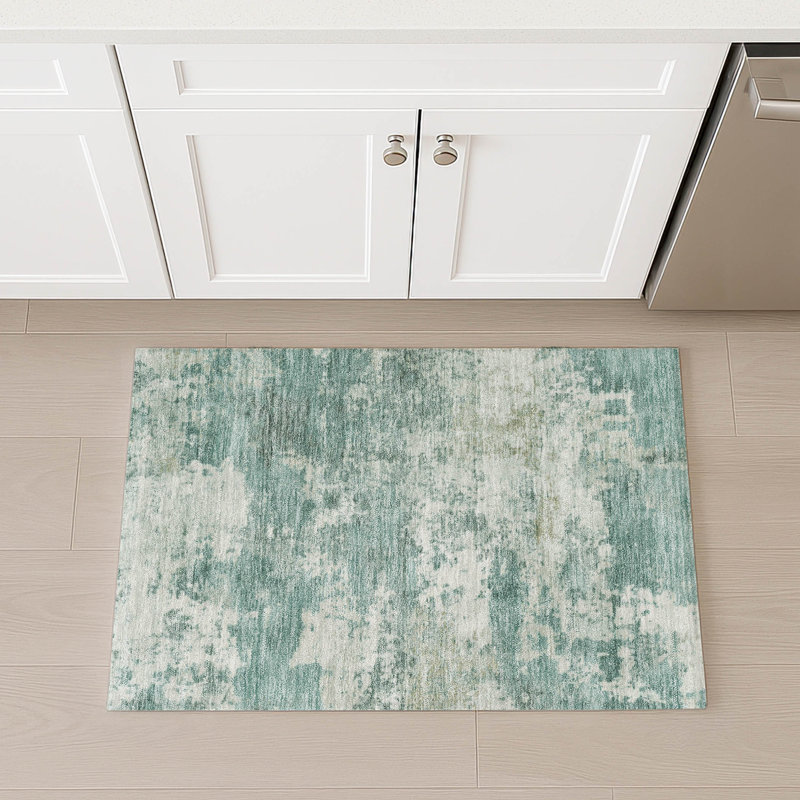Machine Washable Indoor/Outdoor Wagenen ACN2366 Abstract Rug, Rectangle 1'8" x 2'6"