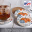 Ensemble de 4 sous-verres ronds Autumn Stone