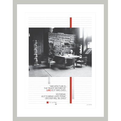 «Architecture is by Frank Lloyd Wright», reproduction sur toile encadrée