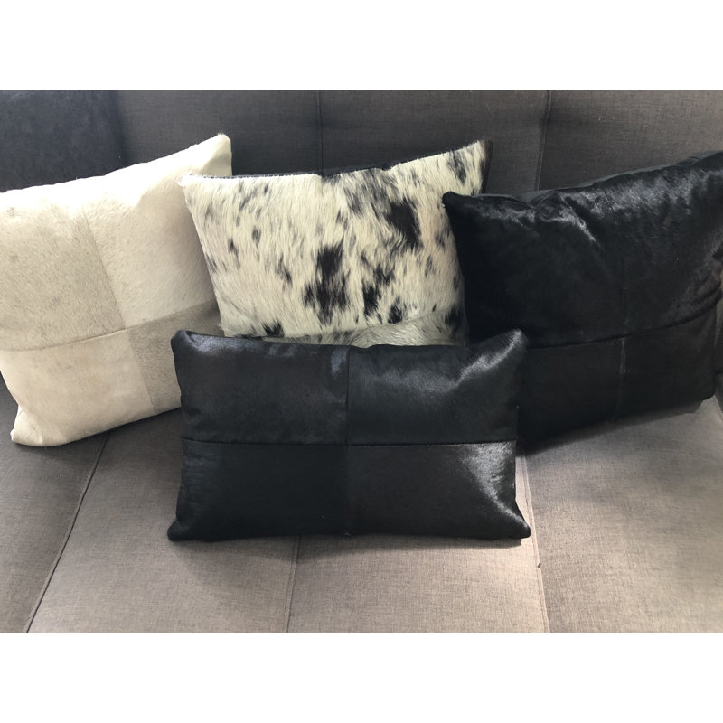 BADER Black Cowhide Pillow