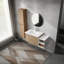 Meuble-lavabo mural 42 po avec lavabo et armoire latérale 42 po