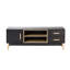 Deale Black TV Stand for TVs up to 58"