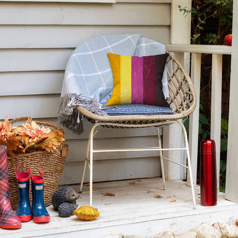 Live stripes - 16"x16" Outdoors Throw pillow - Spun poly - Print on demand, 16" x 16"