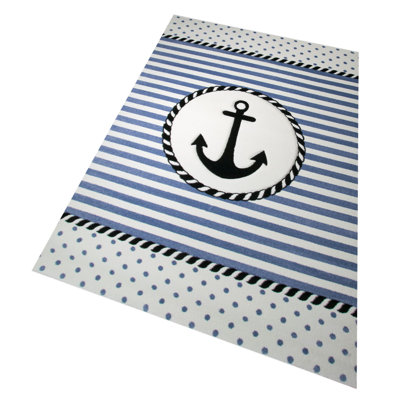 Eddyville Machine Woven Blue/Grey Rug